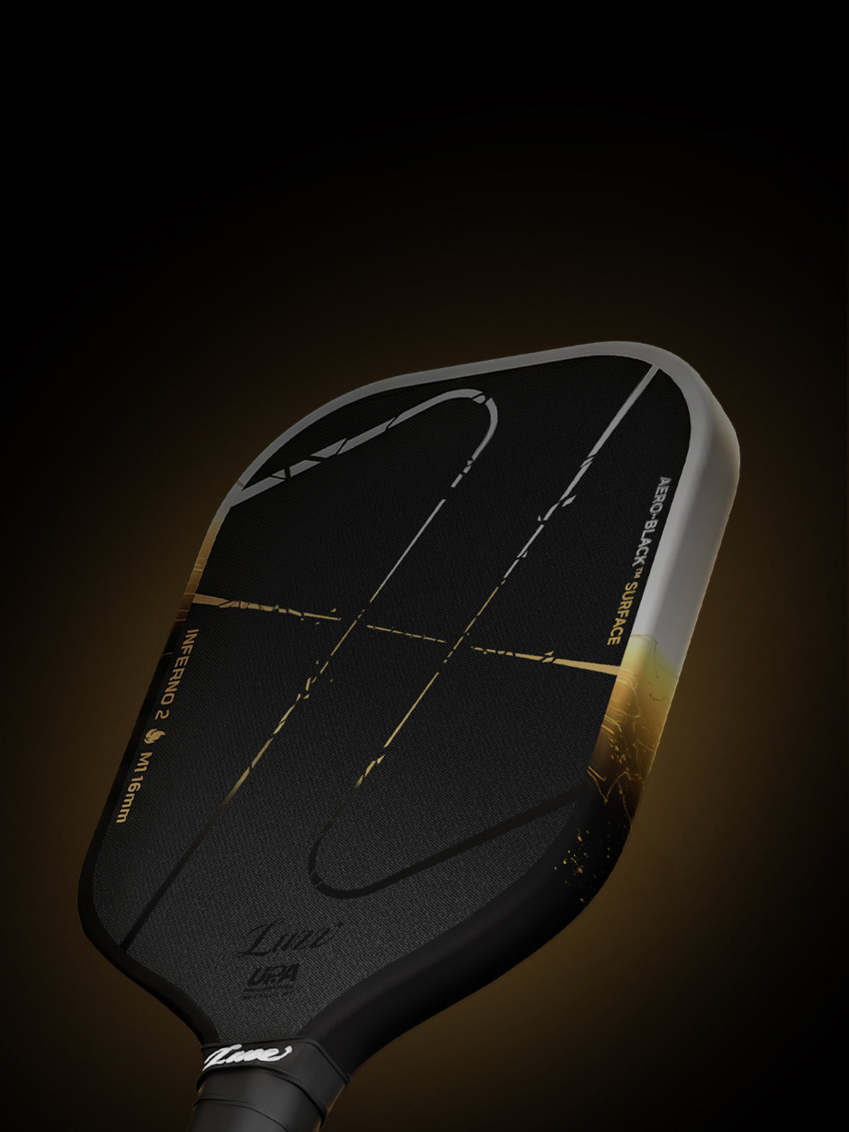 LUZZ Inferno2 M1 paddle with black and gold Aero-Black surface